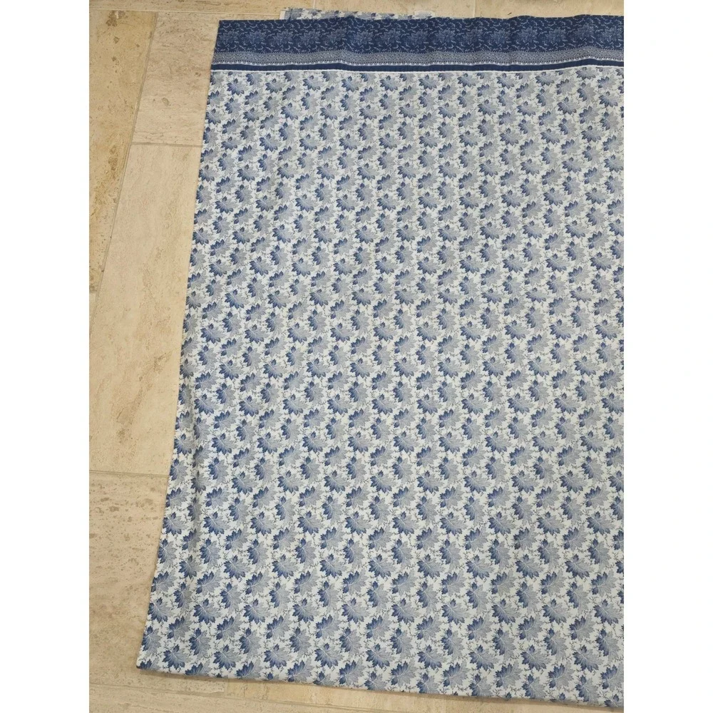Vintage Springmade 80's‎ Double Bed Size Floral Flat Fitted Sheet Set Blue 54x76